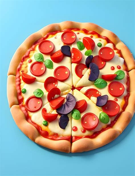 Premium Ai Image Pizza 3d Realistic Render Vector Icon