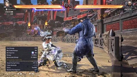 Jun Kazama Damage Wall Combo Youtube