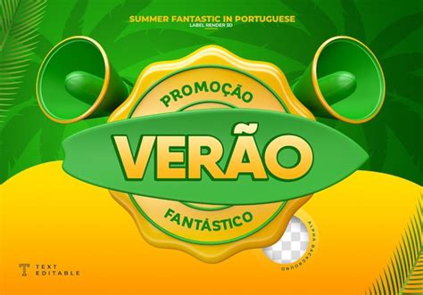 Etiqueta Verano De Ofertas En Brasil Plantilla De Render D Para