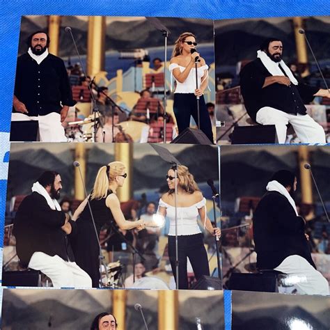 Luciano Pavarotti And Mariah Carey Photos Rehearsal In Photos