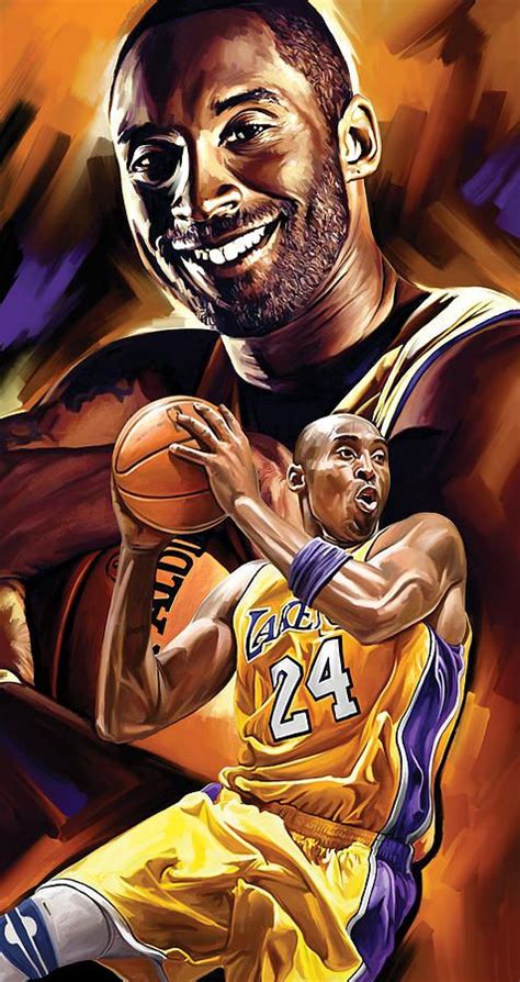 Kobe Bryant Artwork 2 By Sheraz A Kobe Bryant Poster Kobe Bryant