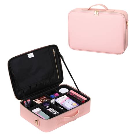 Mllieroo Portable Travel Makeup Train Case Mini Makeup Bag