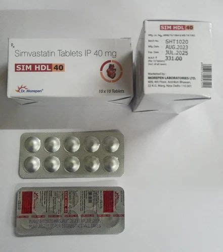 Simvastatin 40 Mg Tablet At Rs 50 Stripe Zocor In Nagpur ID