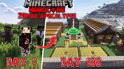 I Survived 100 Days In A Zombie Apocalypse In Minecraft Hardcore