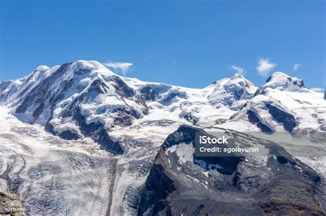 Melting Glaciers In The Swiss Alps Stock Photo - Download Image Now ...