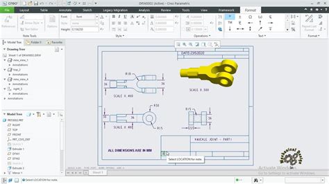 Creopro E Drawing Layout Or How To Make And Print A Drawing Sheet