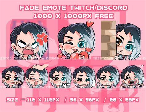 Cute Fade Valorant Emotes Bundle With Various Unique Etsy Twitch