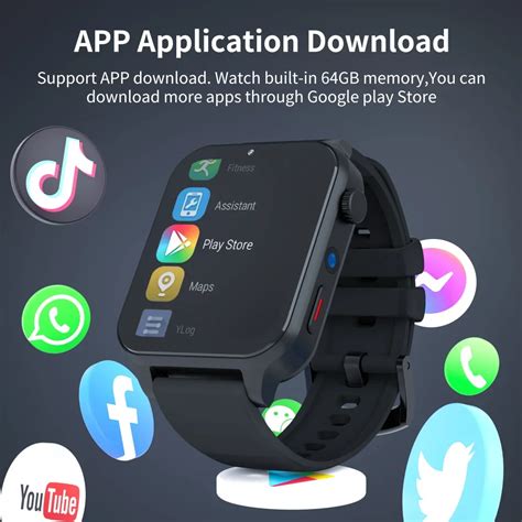 4g 64gb Smart Watch Sim Card App Android Dual Camera 199 Lte