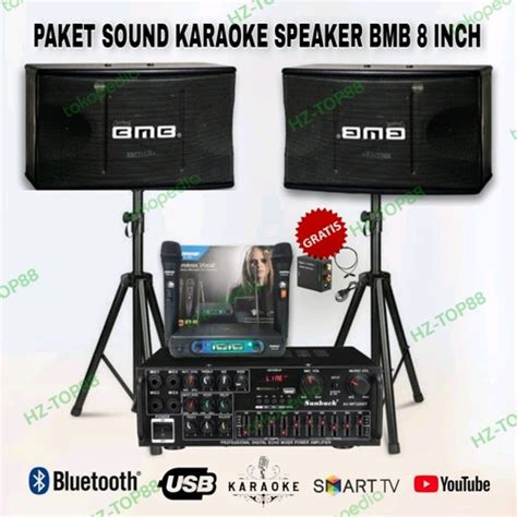 Jual PAKET SOUND SYSTEM BMB 8 INCH SPEAKER Paket Sound System Karaoke