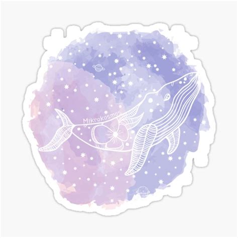 Mikrokosmos Pastel Color Univers Whale Sticker For Sale By Playmobile