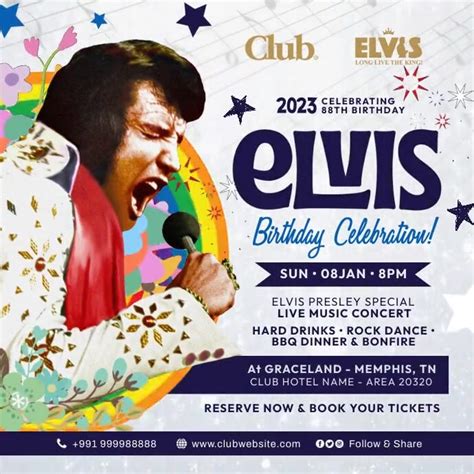 Elvis Presley Birthday Celebration Template Postermywall