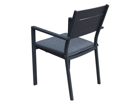 Eden Aluminium Outdoor Dining Chair — Charcoal Sunlong Australia