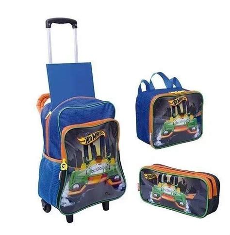 Kit Mochila Tam G Rodinhas Hot Wheels M Plus Sestini Mochilas E Pastas Magazine Luiza