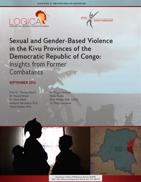 Sexual And Gender Based Violence In The Kivu Provinces Of The Democratic Republic Of Congo