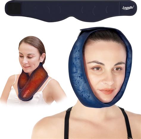 Adjustable Hot And Cold Face Ice Pack For Wisdom Teeth TMJ Relief Headaches Navy Blue In