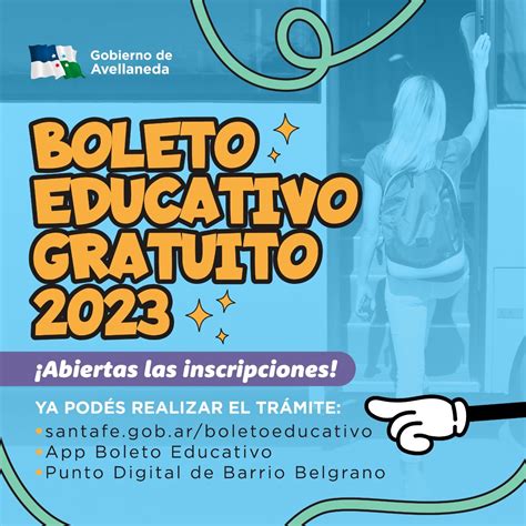 Boleto Educativo Gratuito Inscripci N En Avellaneda Gobierno De