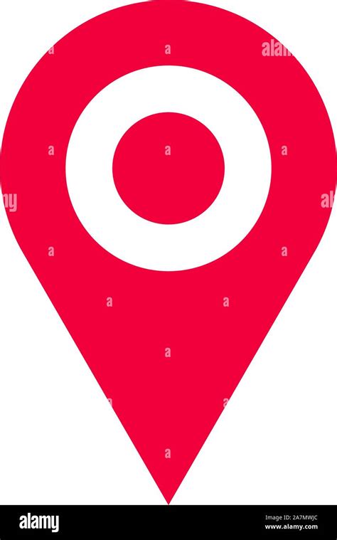 Gps Rojo Puntero La Marca De Ubicaci N Colocar El Pasador Icono Mapa