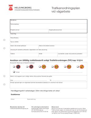 Fillable Online Eservice Helsingborg Datum D Arbetet Pbrjas Fax Email