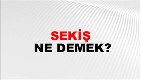 Seki Ne Demek Seki Kelimesinin Tdk S Zl K Anlam Nedir Ntv Haber