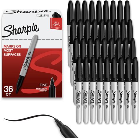 Sharpie Lot de 36 marqueurs permanents à pointe fine noir Amazon ca