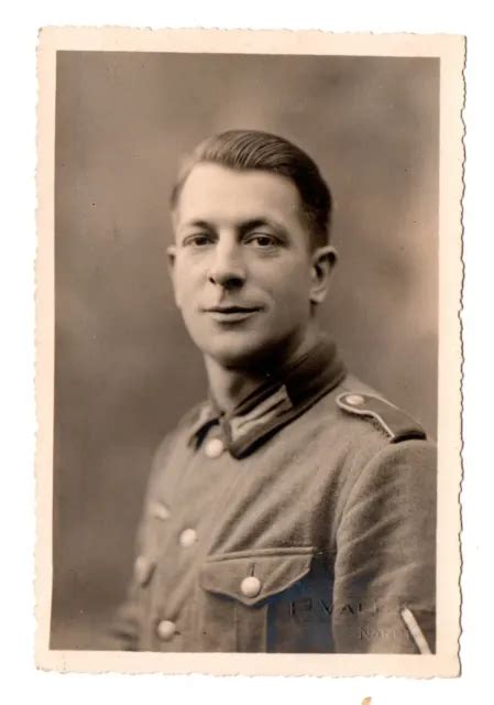 2 WK PORTRAIT Wehrmacht Soldat Foto Studio Valck In Nancy Frankreich