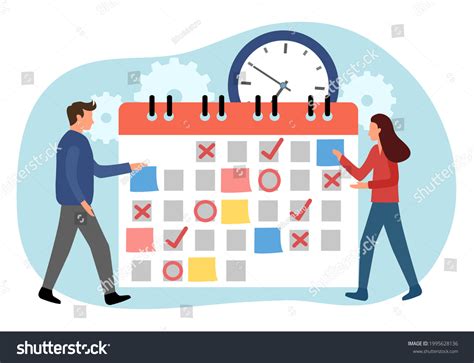 Planning Schedule Concept Vector Illustration Time Stock Vector ... 