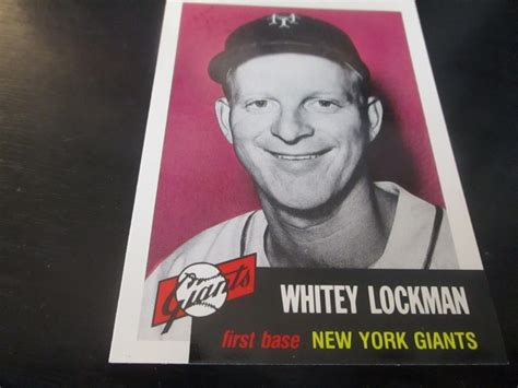 Whitey Lockman New York Giants Topps Archives Reprint Card