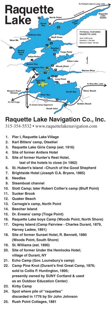 History Of Raquette Lake | Raquette Lake Navigation Company