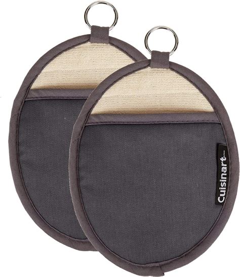 Cuisinart Silicone Oval Pot Holders And Oven Mitts Heat Resistant Handle Hot Oven Cooking