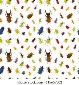 Seamless Pattern Insects Vector Illustration Stock Vector Royalty Free