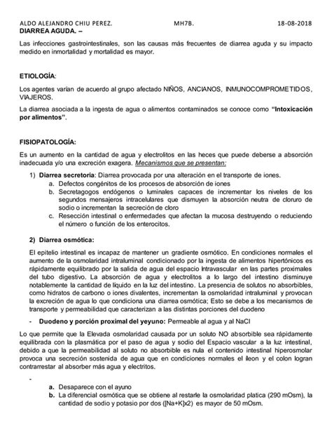 Diarrea Aguda Y Cronica Pdf