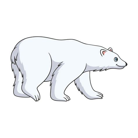 ilustración de dibujos animados oso polar caminando sobre cubos de