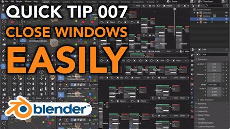 Blender Quick Tip 007 Easily Open And Close Workspace Windows In Blender