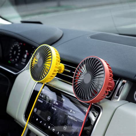 Car Air Vent Clip Outlet Fan Cute Usb Mini Fans Electric Portable Hold ...