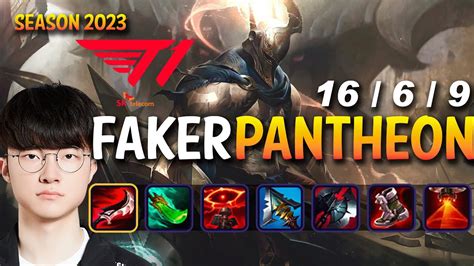 T1 Faker PANTHEON Vs IRELIA Mid Patch 13 17 KR Ranked YouTube