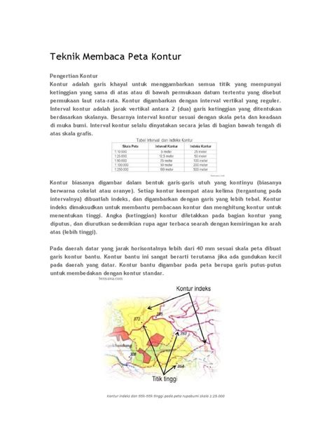 Teknik Membaca Peta Kontur Pdf