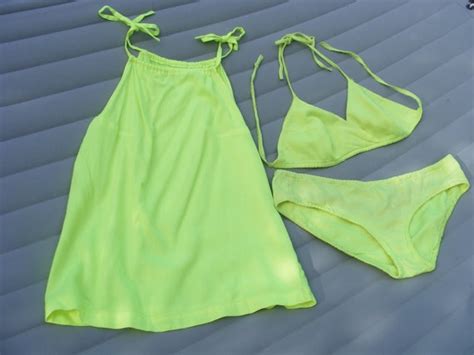 Vintage S S Bikini With Mini Dress Coverup Gem