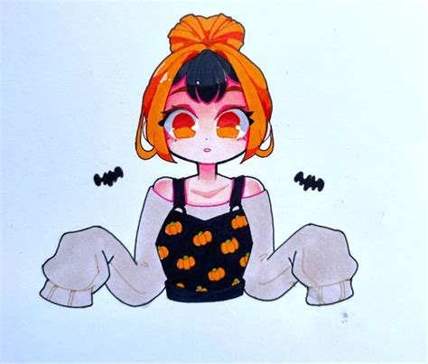 Drawing I Did Last Year Or In My Sketchbook Halloween Drawing Of A Cute