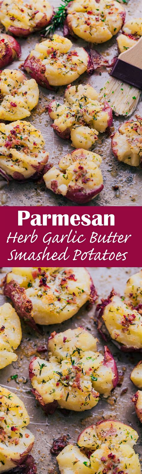 Herb Garlic Butter Smashed Potatoes Have All The Rich Buttery Goodness