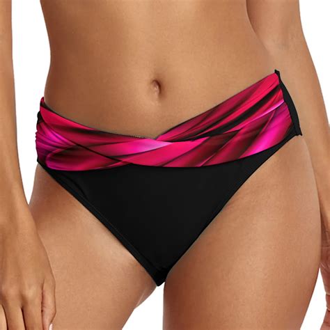 Akiihool Swim Shorts Women High Waisted Women Bikini Bottoms Mid Waist