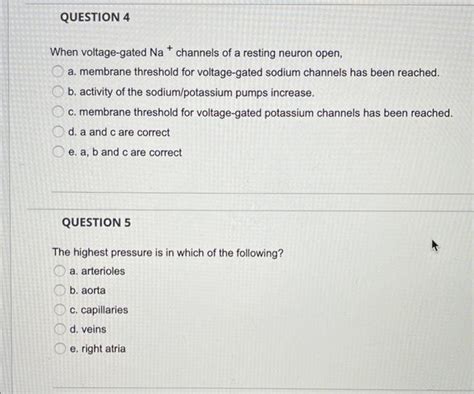 Solved QUESTION 4 + When voltage-gated Na * channels of a | Chegg.com 