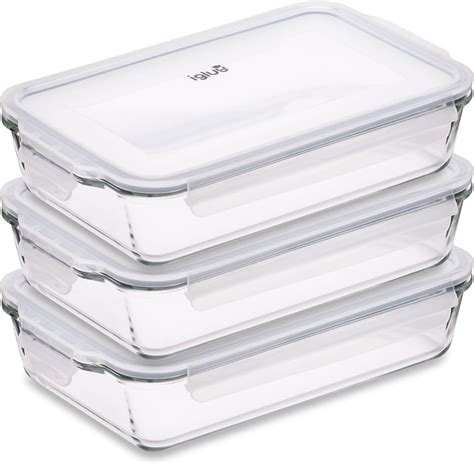 Igluu Meal Prep Lot De Bo Tes Alimentaires Rectangulaires Pour