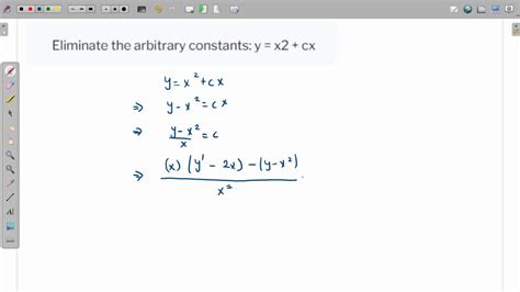 Solved Solve The Ff 1 Eliminate The Arbitrary Constants On The