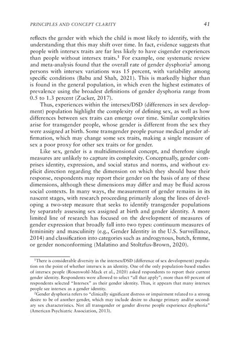 Principles And Concept Clarity Measuring Sex Gender Identity And Sexual Orientation The