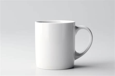 Premium Photo Empty White Mug Mock Up Style Ai Generated