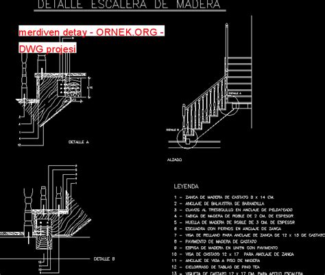 Merdiven Detay Dwg Projesi Autocad Projeler Fa