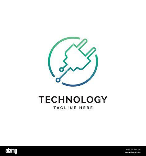 Electrical circuit technology logo design vector template Stock Vector ...