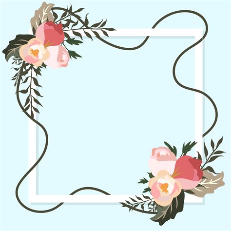 Spring Flower Frame In Flat Style 661120 Vector Art At Vecteezy