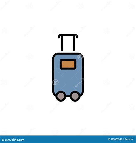 Linear Trip Luggage Icon From Airport Terminal Outline Collection Thin