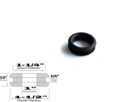 4 Inside Diameter Rubber Grommet 7 8 Groove Width Fits 4 3 16 H